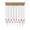 Z-Lite Beau Linear Chandelier, 23-Light, 18 In.W x 54 In.L x 12.75 In.H, Rubbed Brass/Clear 740P-23L-RB - alternate 1